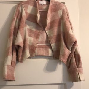 Anthropologie Blushed Buffalo Plaid Jacket